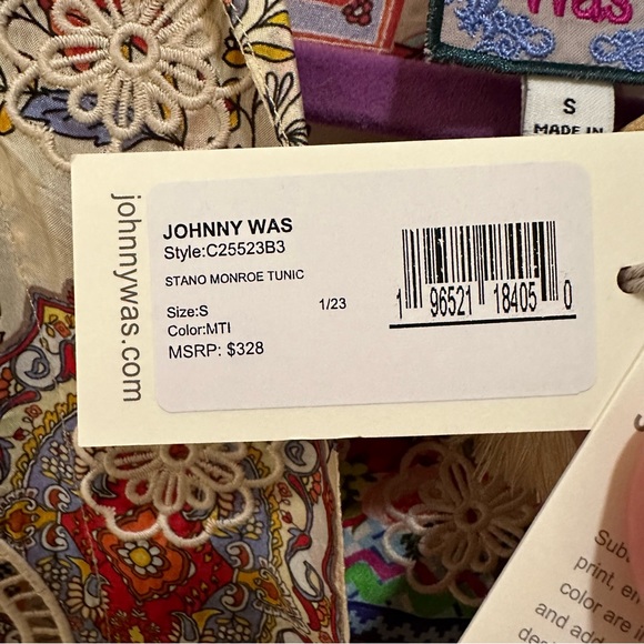 Johnny Was Stano Monroe Tunic Sz Small NWT - Picture 13 of 14